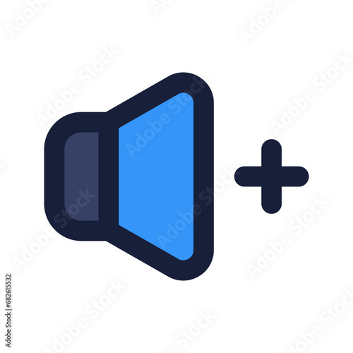 volume up flat line icon