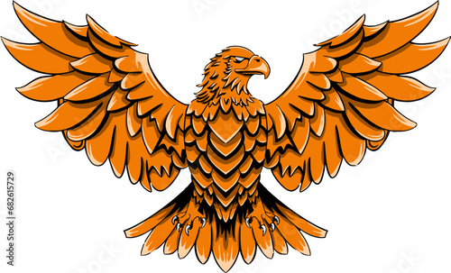 classic style eagle vector design color editable