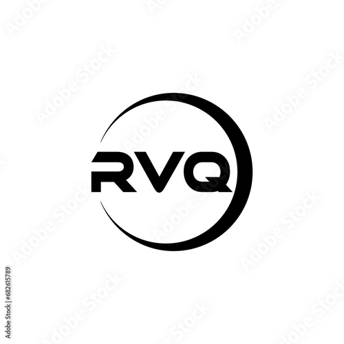 RVQ letter logo design with white background in illustrator  cube logo  vector logo  modern alphabet font overlap style. calligraphy designs for logo  Poster  Invitation  etc.