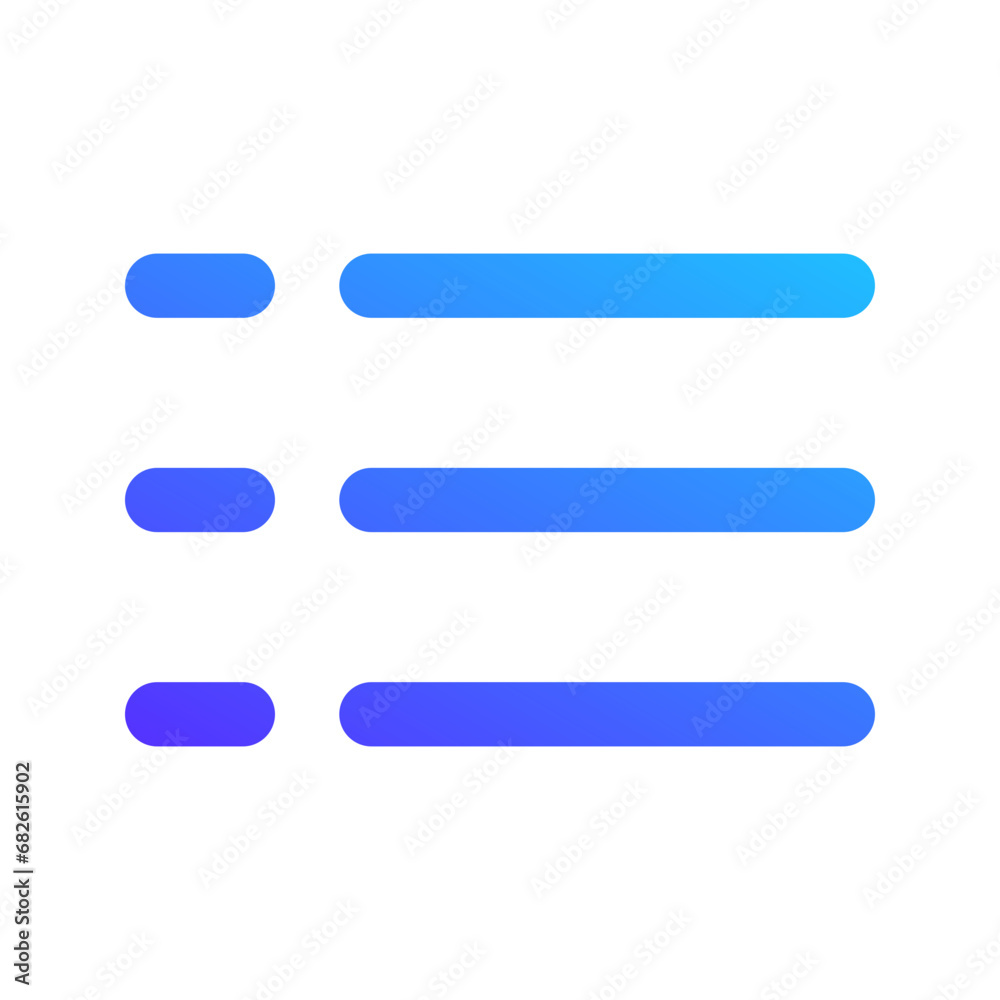 view list gradient fill icon view list gradient fill icon