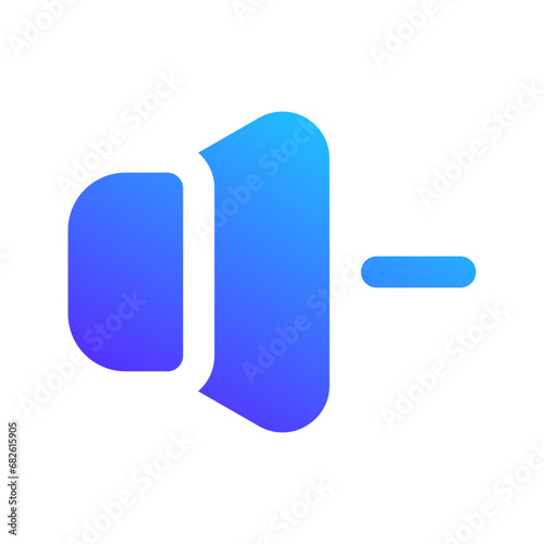 volume down gradient fill icon