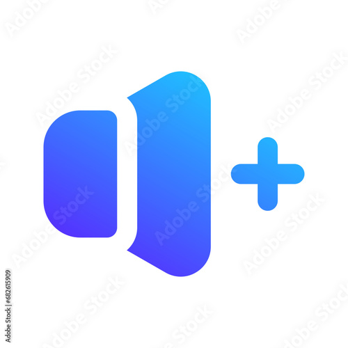 volume up gradient fill icon