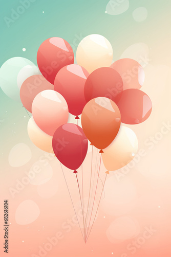 balloons in the sky with clouds