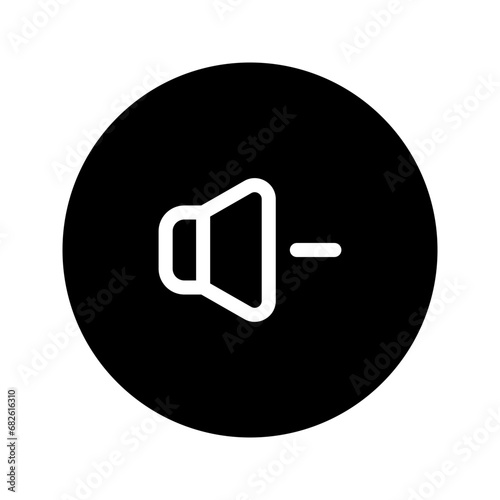 volume down line circular icon