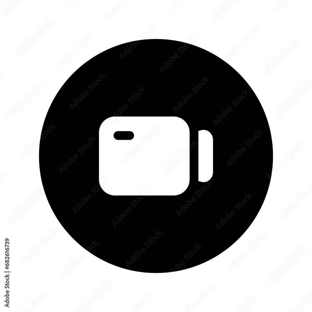 video glyph circular icon video glyph circular icon
