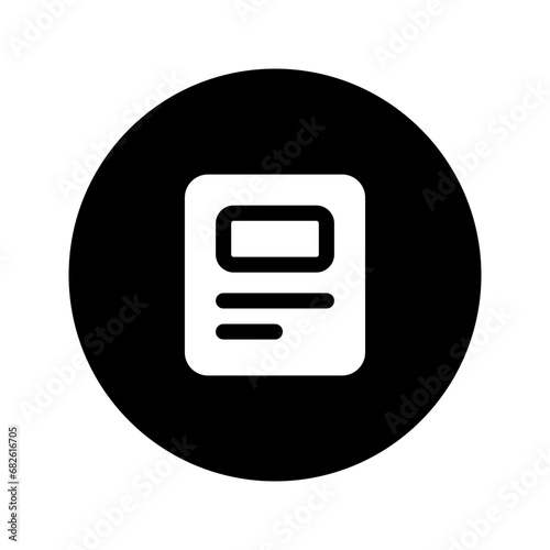 news glyph circular icon