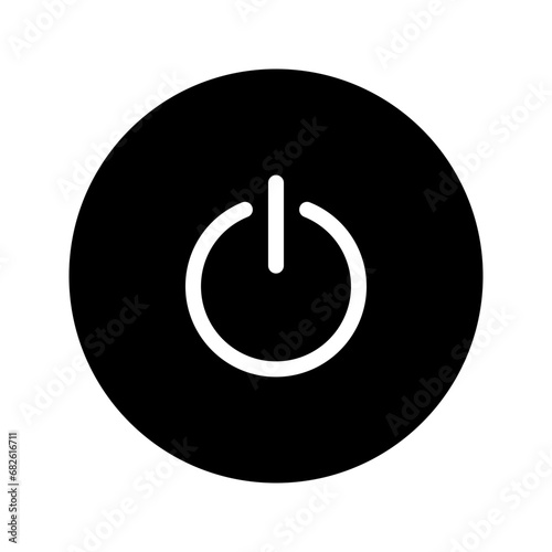 power glyph circular icon