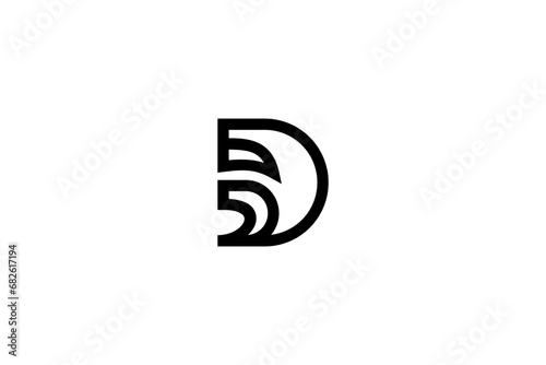 Letter DS Logo Design Vector