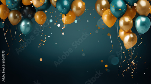 Wallpaper Mural blue and yellow balloons Torontodigital.ca