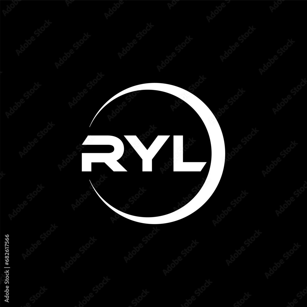 RYL letter logo design with black background in illustrator, cube logo, vector logo, modern alphabet font overlap style. calligraphy designs for logo, Poster, Invitation, etc. RYL letter logo design with black background in illustrator, cube logo, vector logo, modern alphabet font overlap style. calligraphy designs for logo, Poster, Invitation, etc.