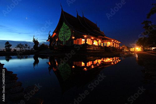 Public Attraction Sirindhorn Wararam Phu Prao Temple (Wat Phu Prao) in Ubon Ratchathani province, Thailand