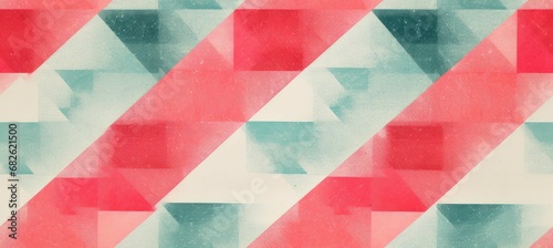 Minimalist geometric pattern background. Risograph print texture. Light colors. Generative AI technology.	
