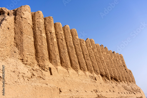 Great Kyz Qala fortress in Merv, an ancient city on the Silk Road close to current Mary, Turkmenistan. Merv was the capital city of many empires and at its hayday the largest in the world. photo