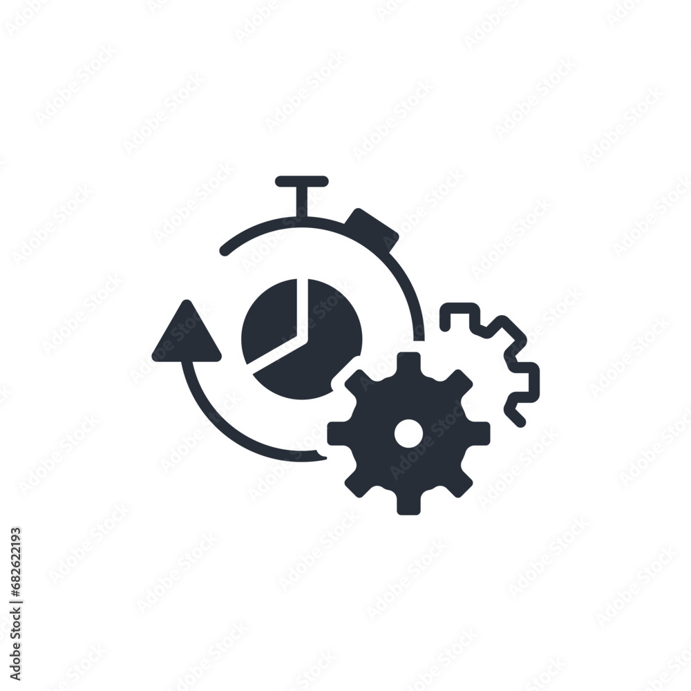 productivity icon. vector.Editable stroke.linear style sign for use web design,logo.Symbol illustration.