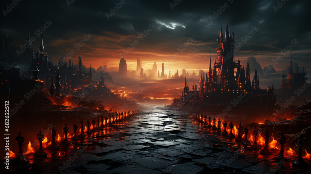 Naklejka premium chess game background