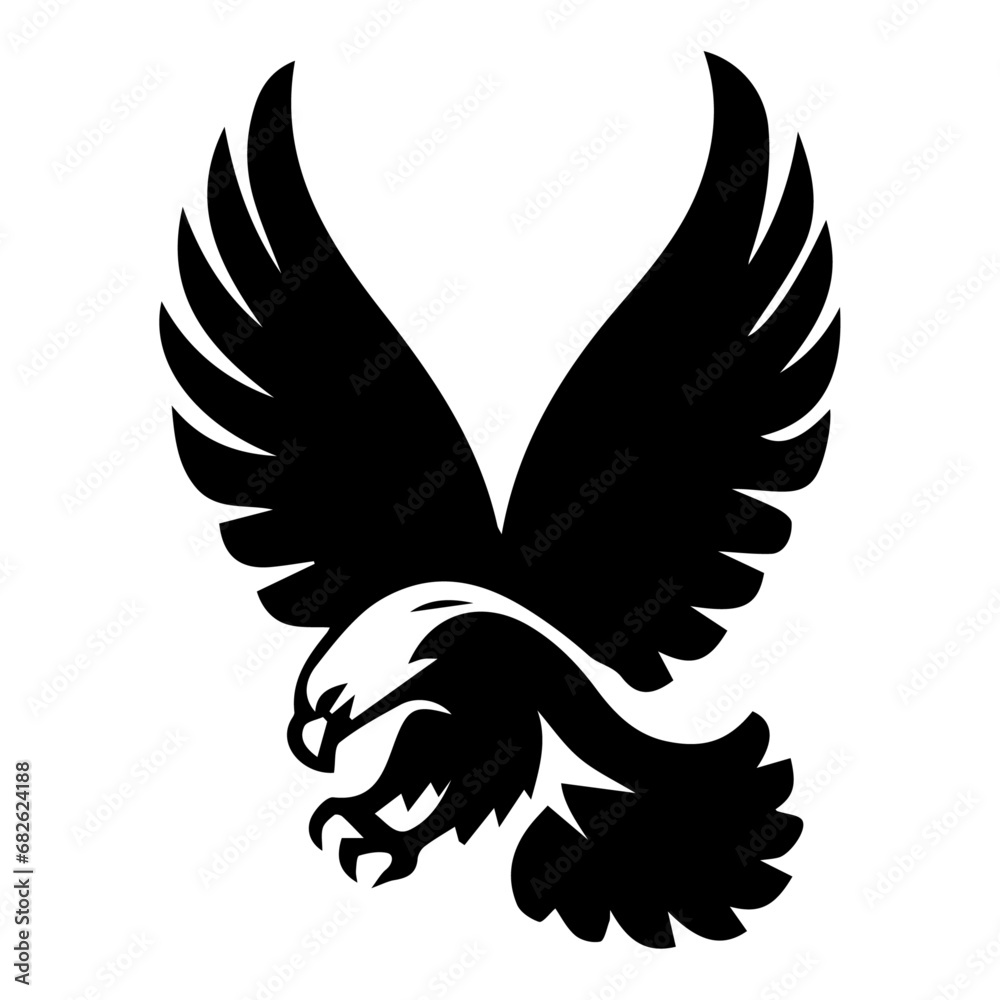 Fototapeta premium Flying Bird Logo concept vector silhouette illustration