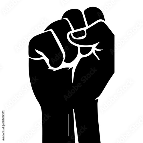 fist hand vector silhouette illustration black 