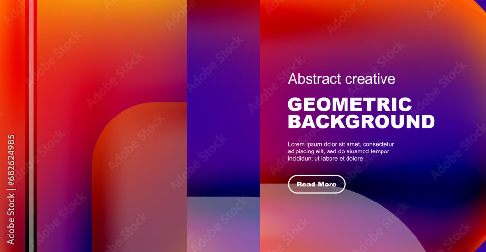 Round square geometric abstract background Round square geometric abstract background