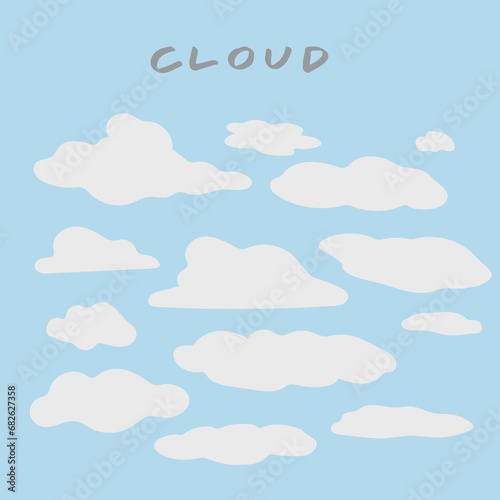 cloud hand drawing