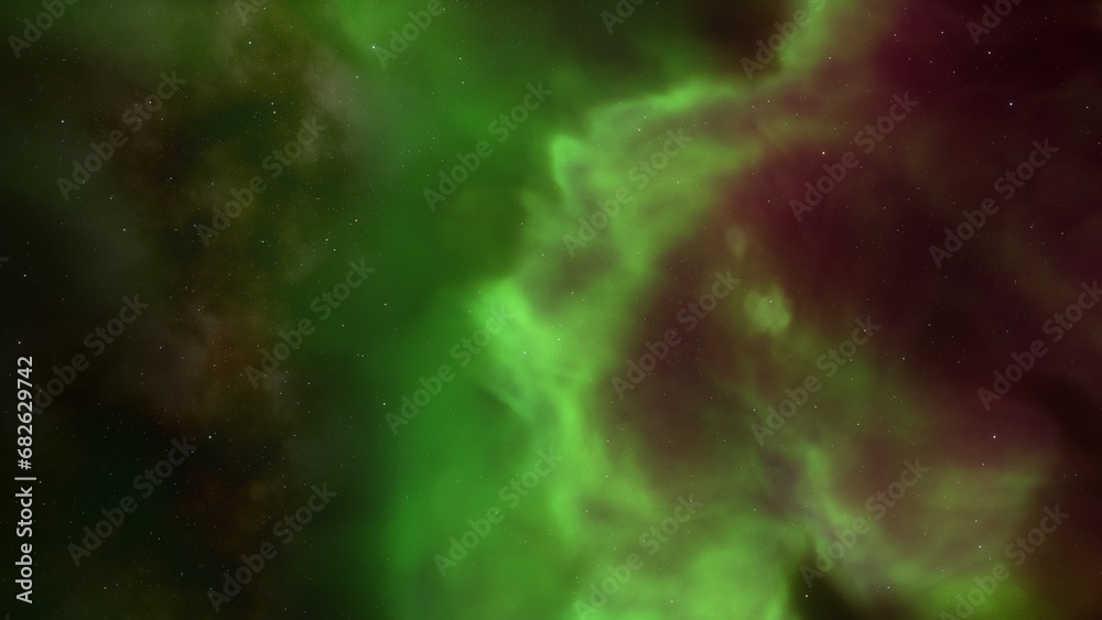 Fototapeta premium bright nebula, nebula in space, majestic red-purple nebula, beautiful space background 3D render