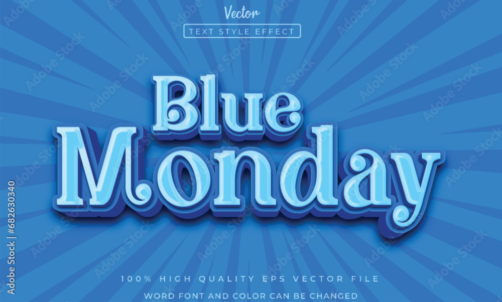 editable Blue monday text effect editable Blue monday text effect
