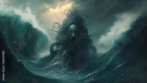 The Myth of the Sea Witch who commanded the tides. . photo