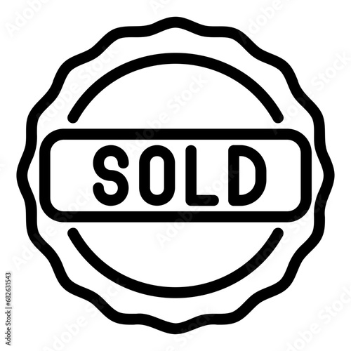 sold outline icon