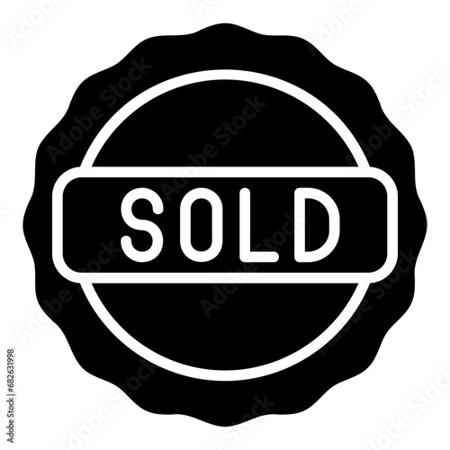 sold glyph icon