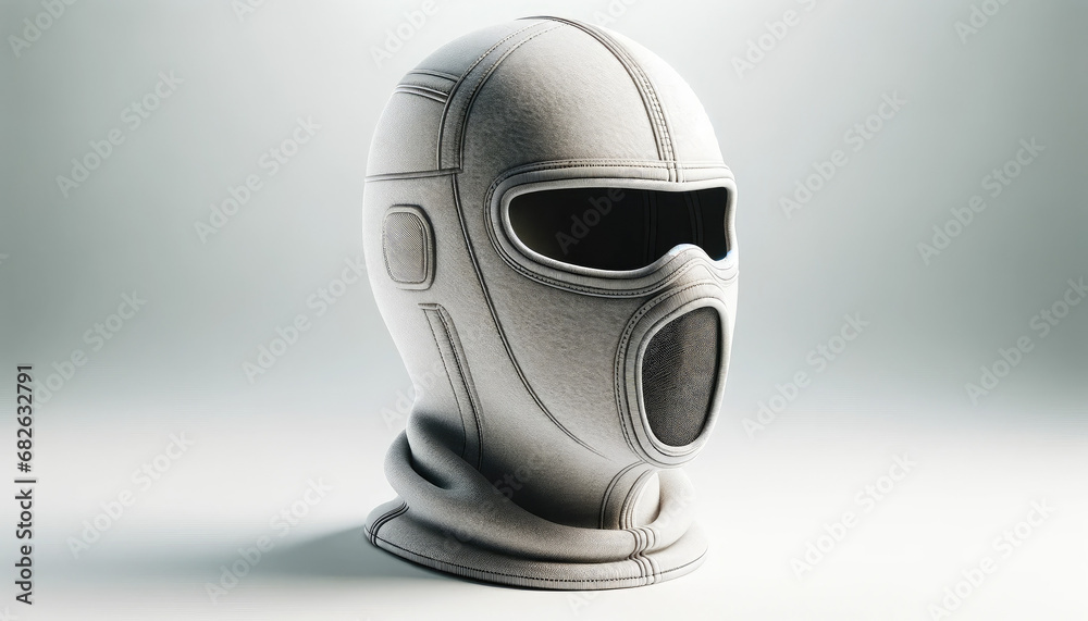Winter Sports Ski Mask Mock-Up on White Background - Ideal for Product Display Winter Sports Ski Mask Mock-Up on White Background - Ideal for Product Display