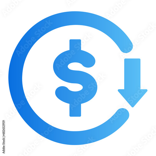 low cost gradient icon