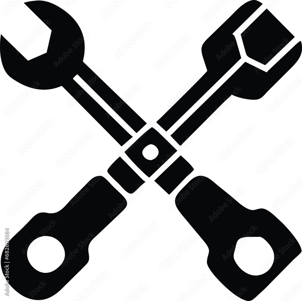 Icon style related to wrench Icon style related to wrench