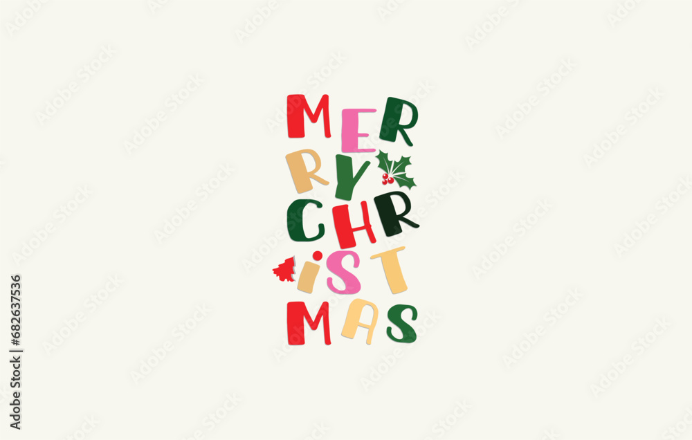 Merry Christmas Typography  Background
