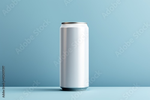 aluminum white can isolated