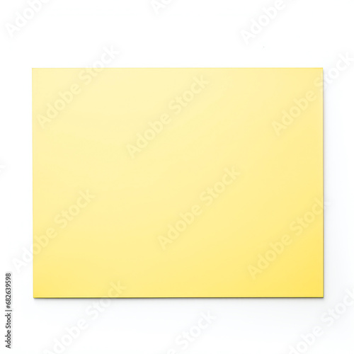A blank yellow sticky notes, isolated in white background