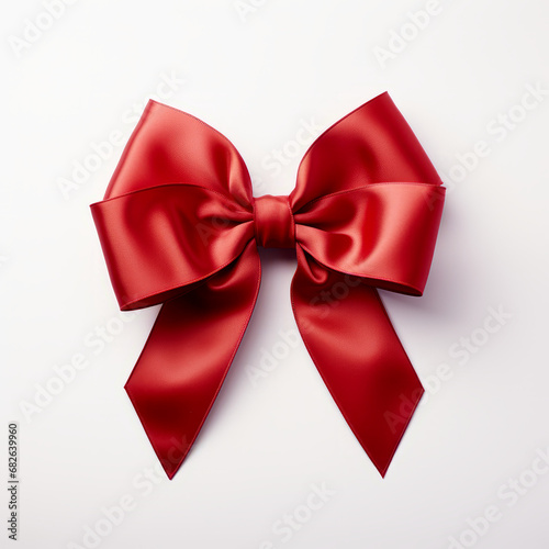A satin bow isolated on a white background