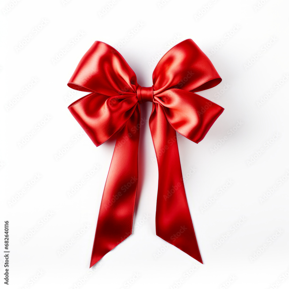 A satin bow isolated on a white background A satin bow isolated on a white background
