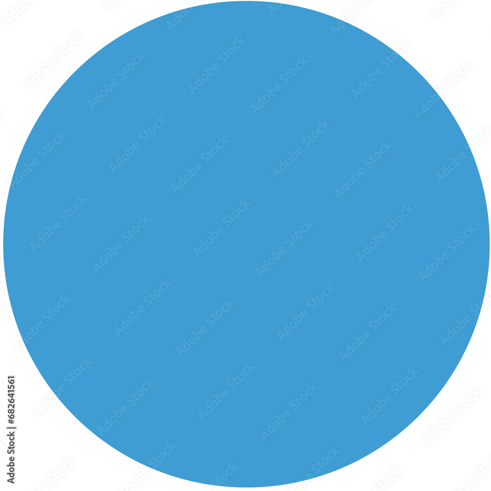 Digital png illustration of blue circle on transparent background