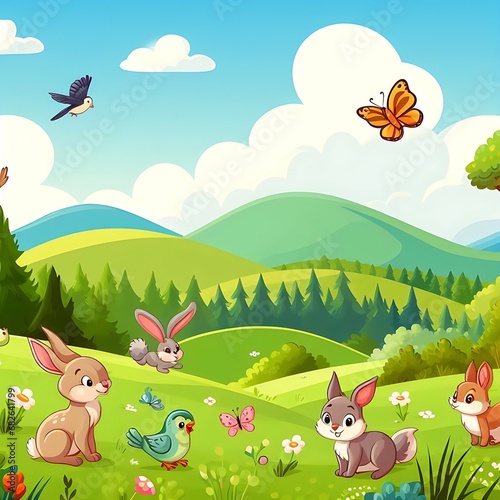 AI Premium illustration  Background 3d Kids Images