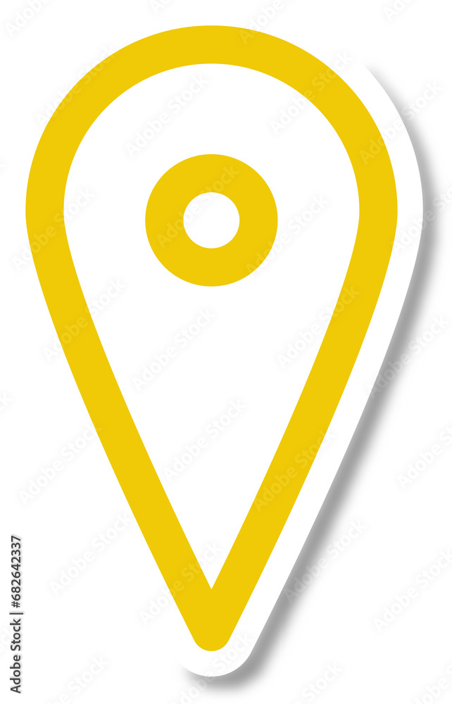Digital png illustration of yellow map pin on transparent background Digital png illustration of yellow map pin on transparent background