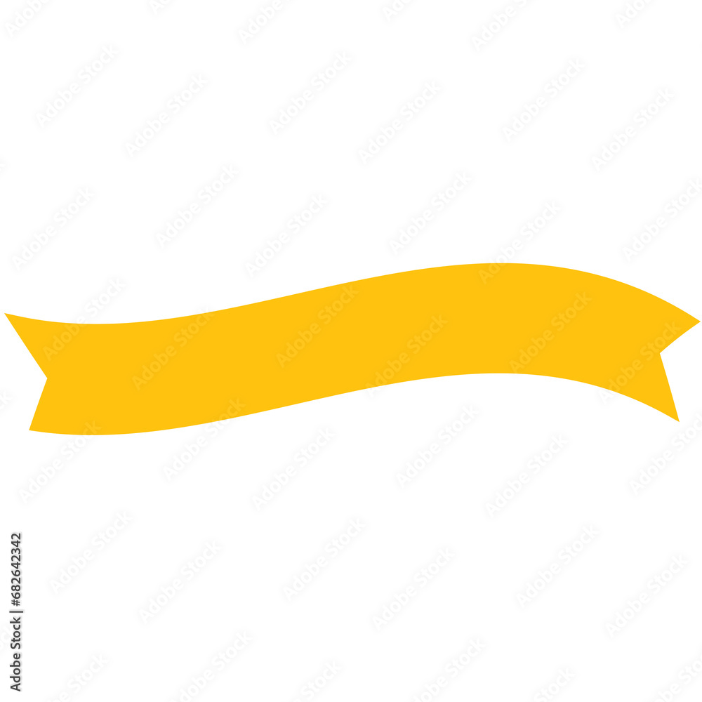 Digital png illustration of yellow ribbon banner on transparent background Digital png illustration of yellow ribbon banner on transparent background