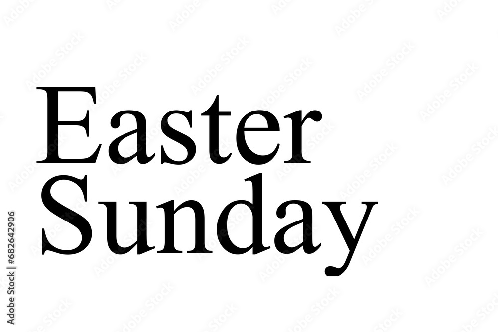 Naklejka premium Digital png text of easter sunday on transparent background