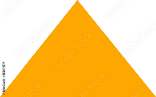 Digital png illustration of orange triangle on transparent background