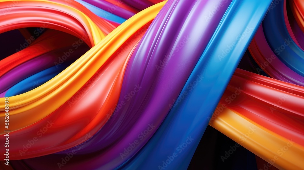 abstract background with smooth lines in pink, blue and orange colors, Abstract background. Colorful twisted shapes in motion,