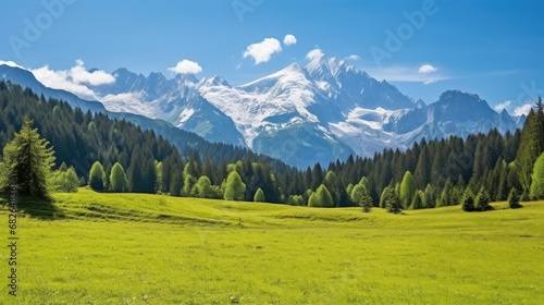 Alpine Meadow Watzmann Mountain Berchtesgadener Land. Grass mountain background