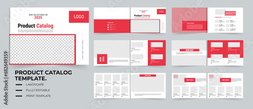 Product catalog template or catalogue of the product design template or catalog layout design