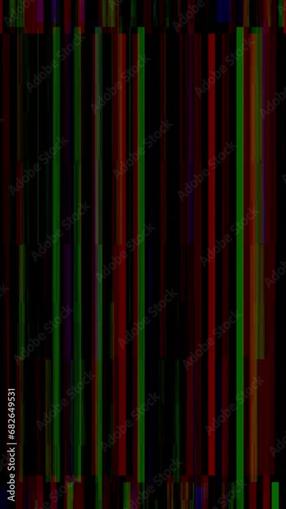 Ghil Color Background glitch effect loop overlay. Noise on damaged video signal ...