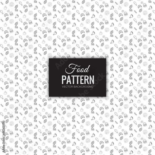 New simple cute vector food  pattern.