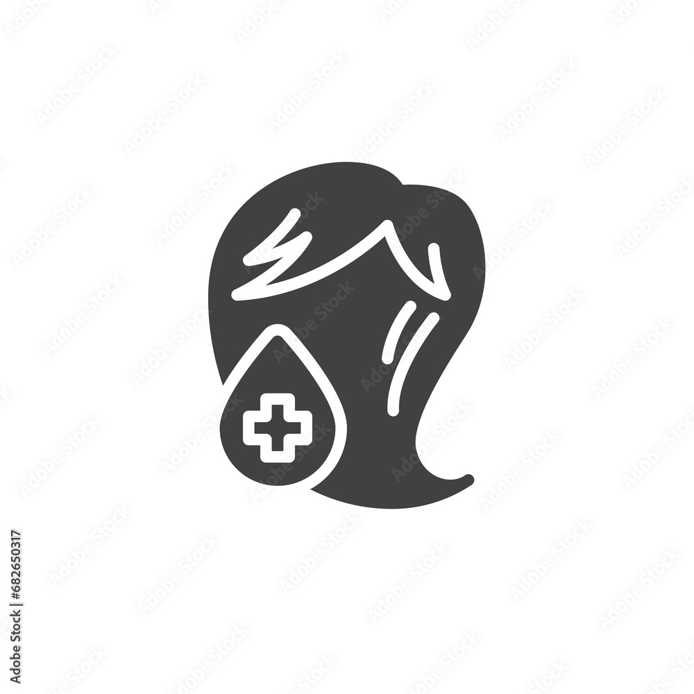 Hair treatment cosmetics vector icon Hair treatment cosmetics vector icon