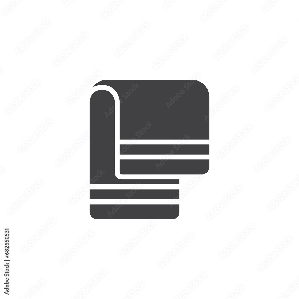 Bath towel vector icon