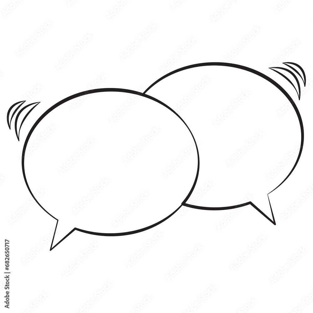 Chat Bubble Hand-Drawn Style. Isolated Speech Bubble, Text Bubble, Text Box Comic Style Chat Bubble Hand-Drawn Style. Isolated Speech Bubble, Text Bubble, Text Box Comic Style